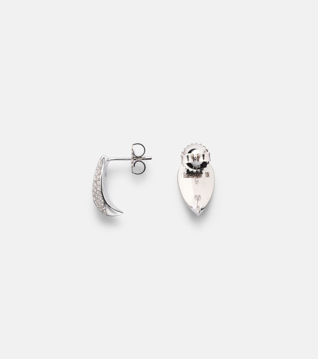 18kt white gold earrings with diamonds | Suzanne Kalan