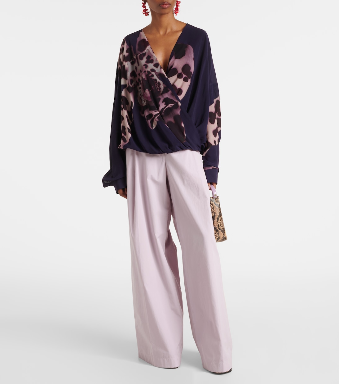 Weite High-Rise-Hose aus Baumwolle | Dries Van Noten