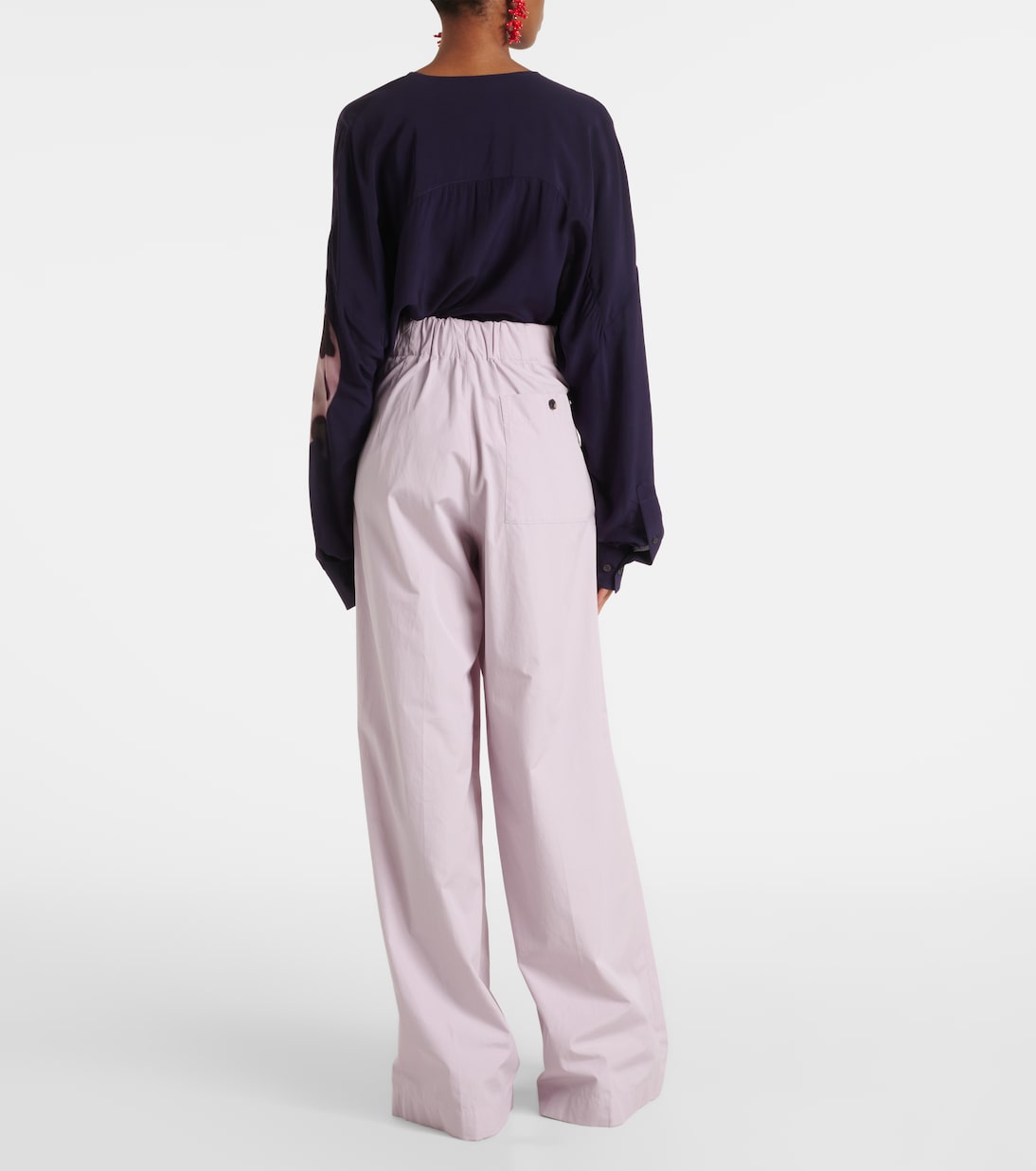 Weite High-Rise-Hose aus Baumwolle | Dries Van Noten