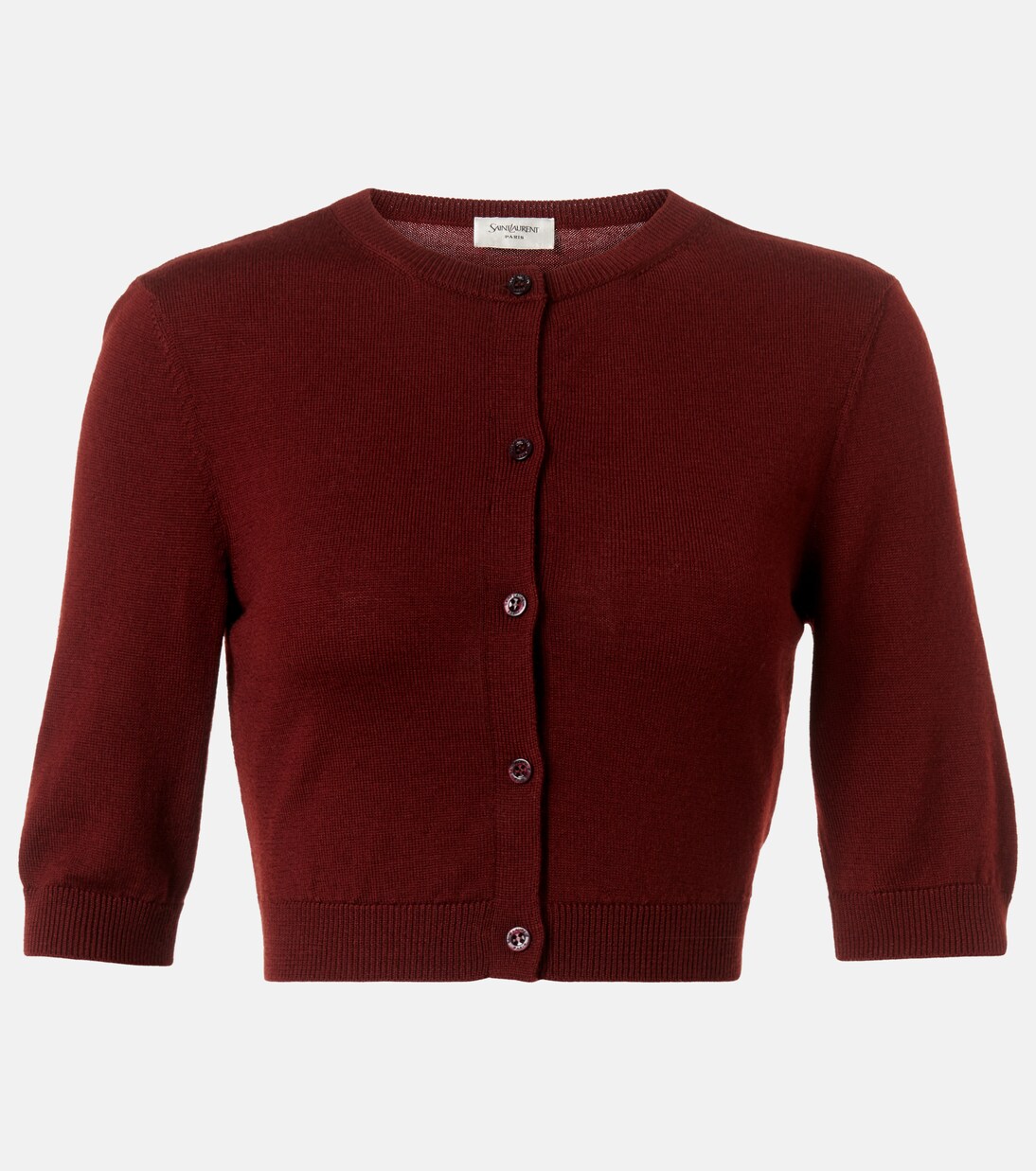 Cardigan cropped in lana | Saint Laurent