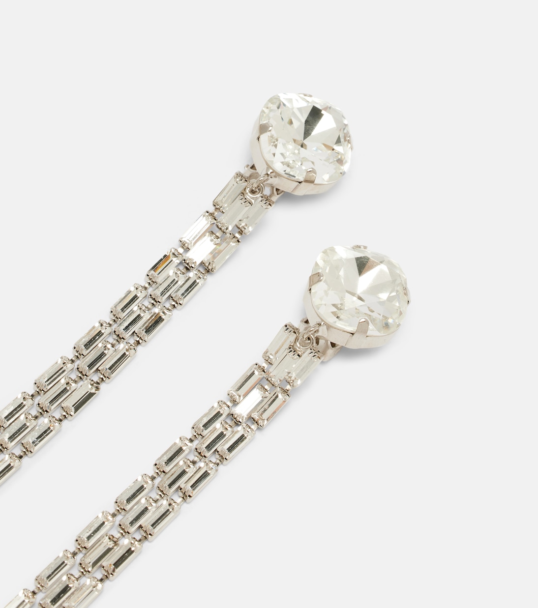 Fringed clip-on drop earrings | Alessandra Rich