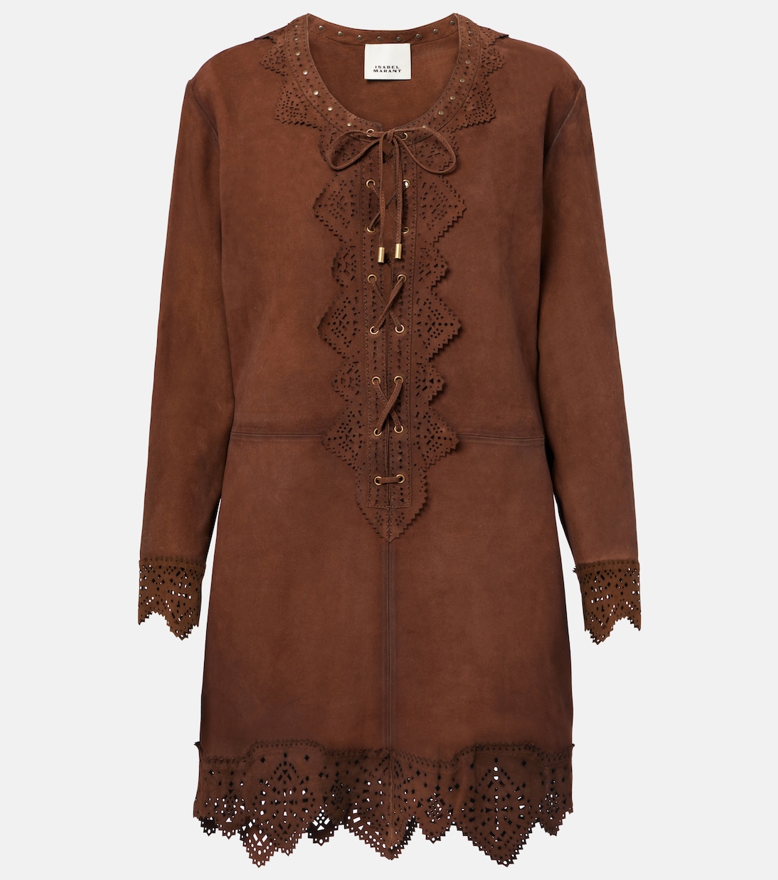 فستان قصير من الجلد السويدي Charlina | Isabel Marant