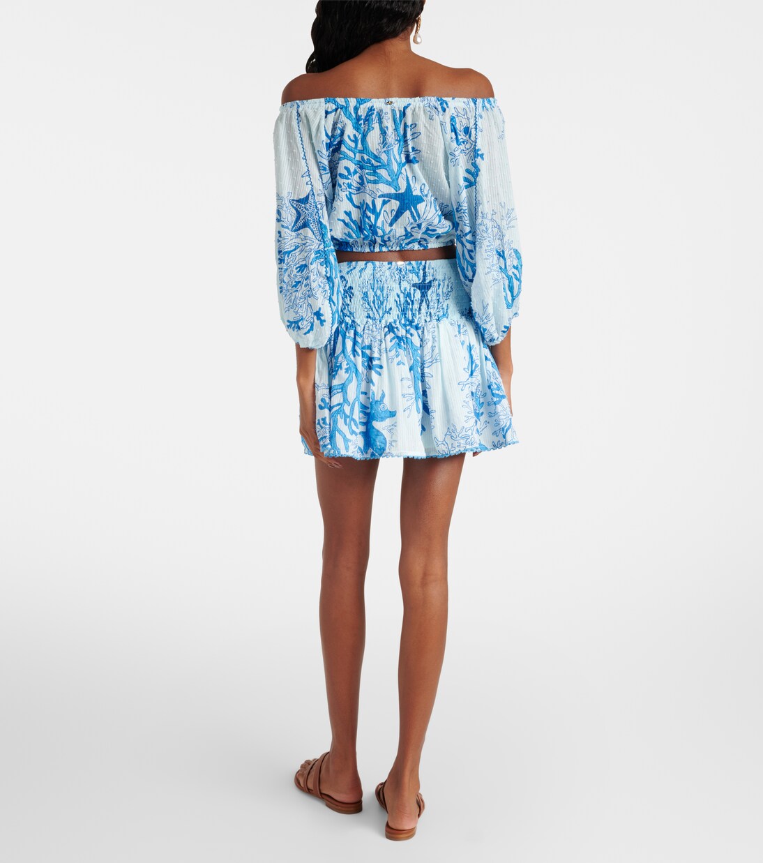 Minifalda Colleen de algodón estampada | Poupette St Barth