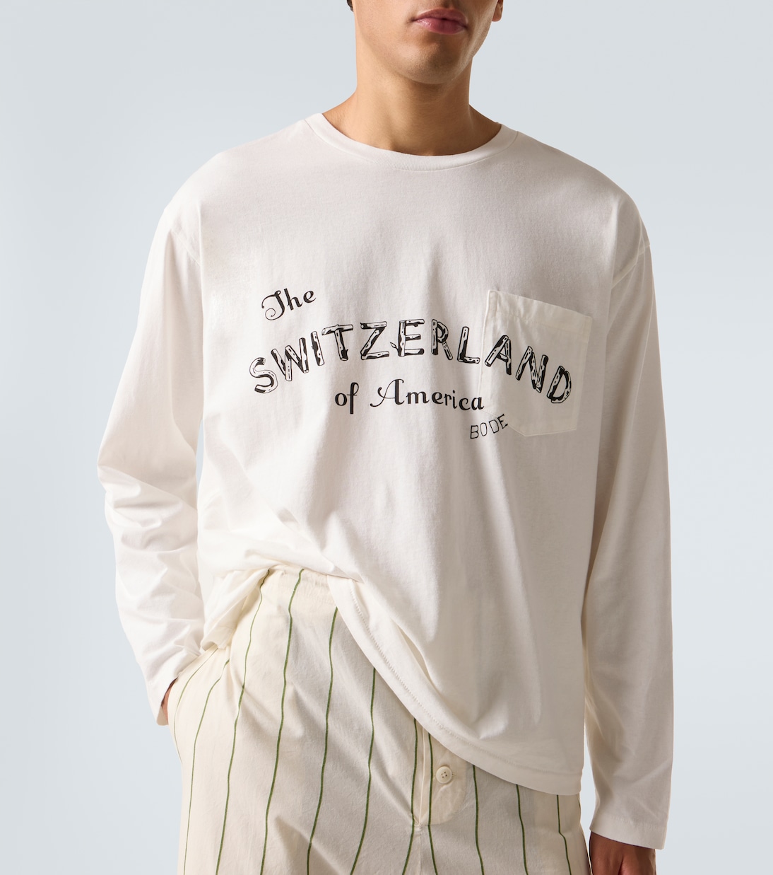 Longsleeve Campground aus Baumwoll-Jersey | Bode