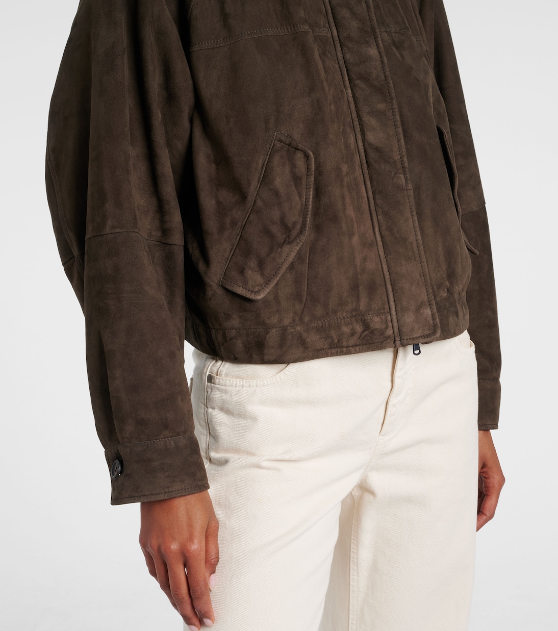 Suede bomber jacket | Brunello Cucinelli