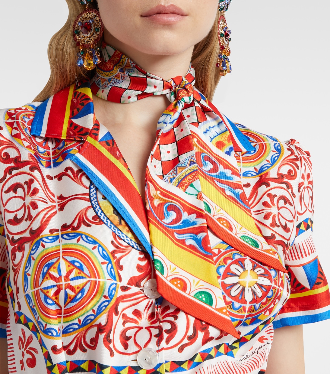 Carretto silk twill scarf  | Dolce&Gabbana