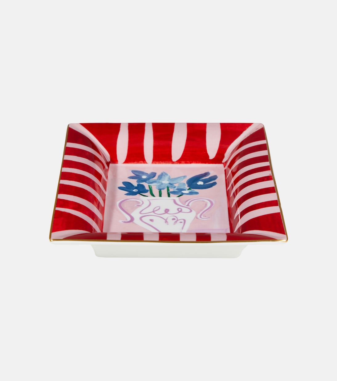 Fiori Azzurri porcelain decorative tray | Bitossi