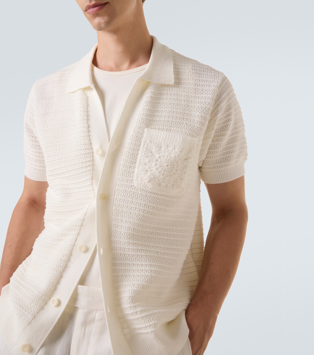 César crochet cotton shirt | Frescobol Carioca