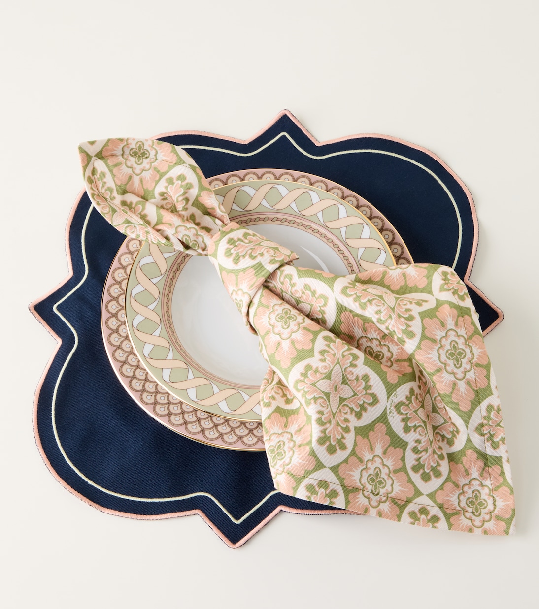 Palazzo Light Pink亚麻餐巾两件套 | La DoubleJ