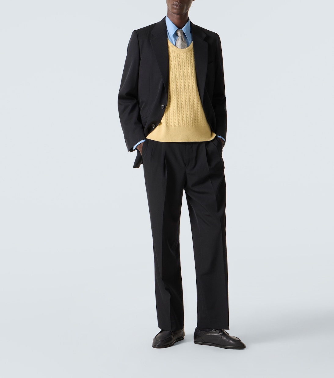 Gilet in lana a trecce | Auralee