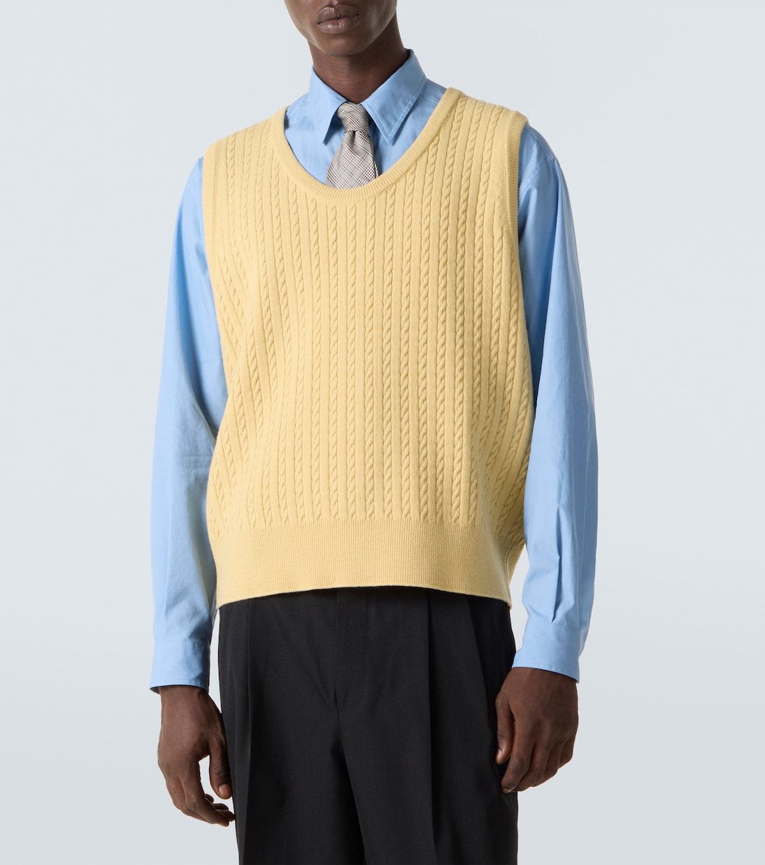 Gilet in lana a trecce | Auralee