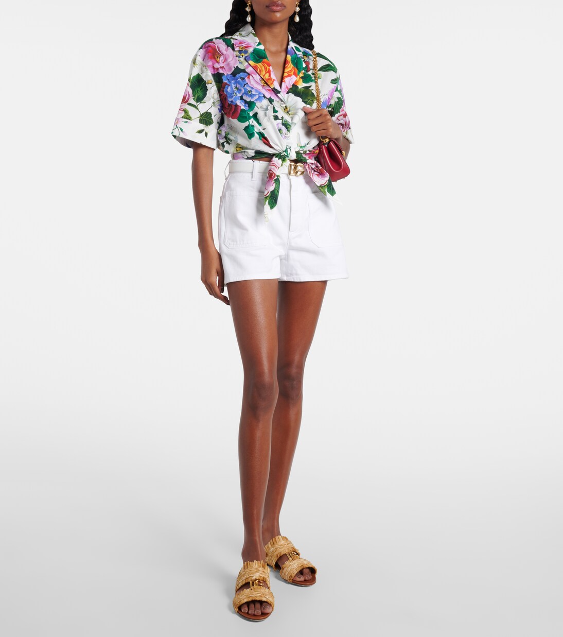 DG braided raffia-effect sandals  | Dolce&Gabbana