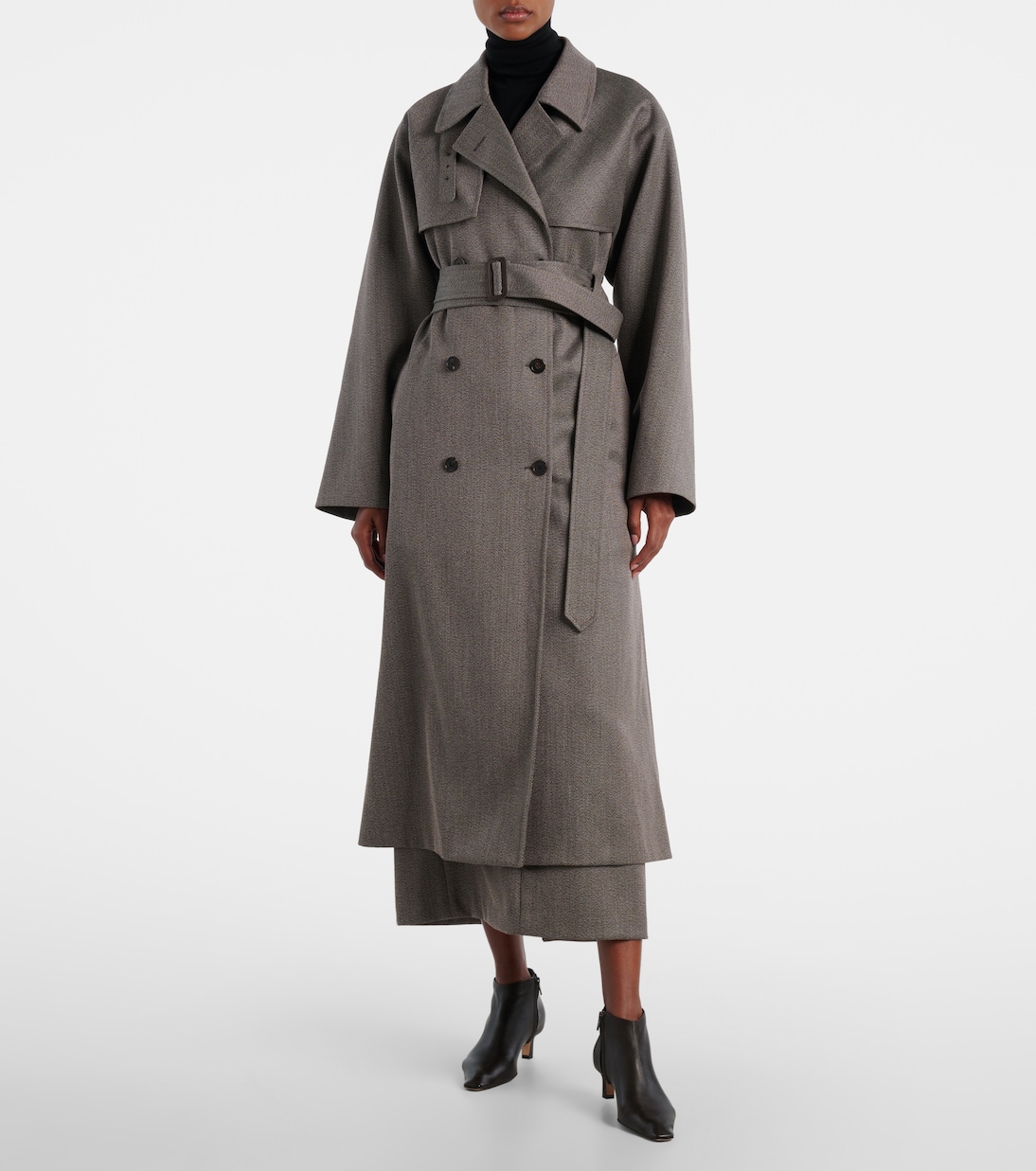 Nythera virgin wool gabardine pencil skirt | The Row