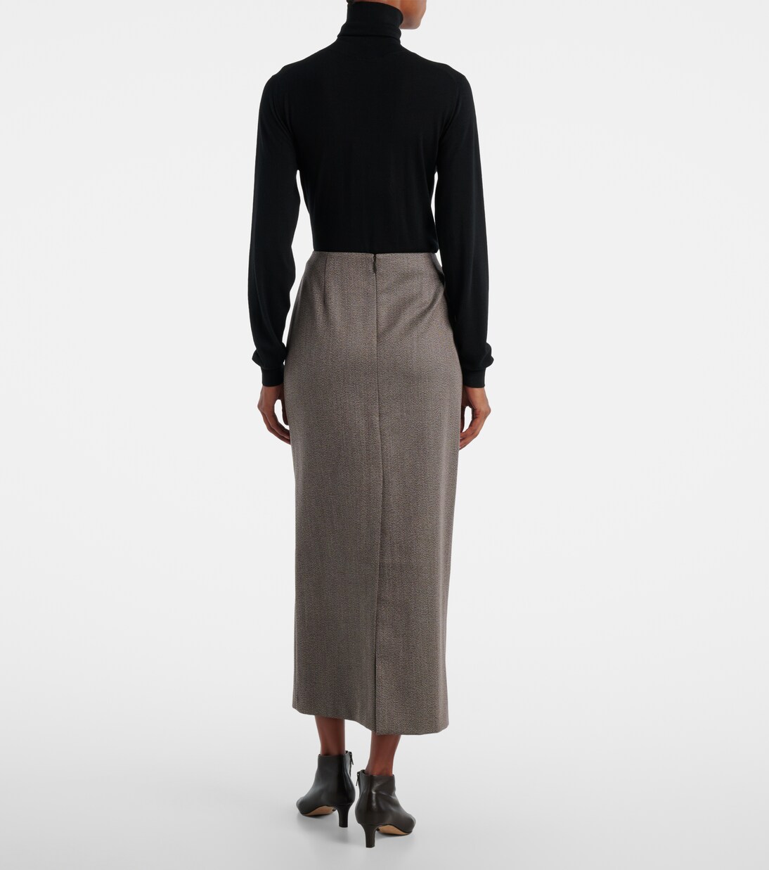 Nythera virgin wool gabardine pencil skirt | The Row