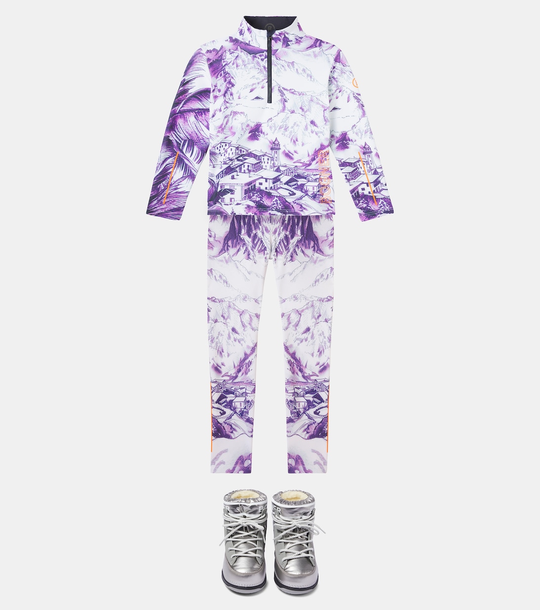 Chris logo printed technical half-zip top | Bogner Kids