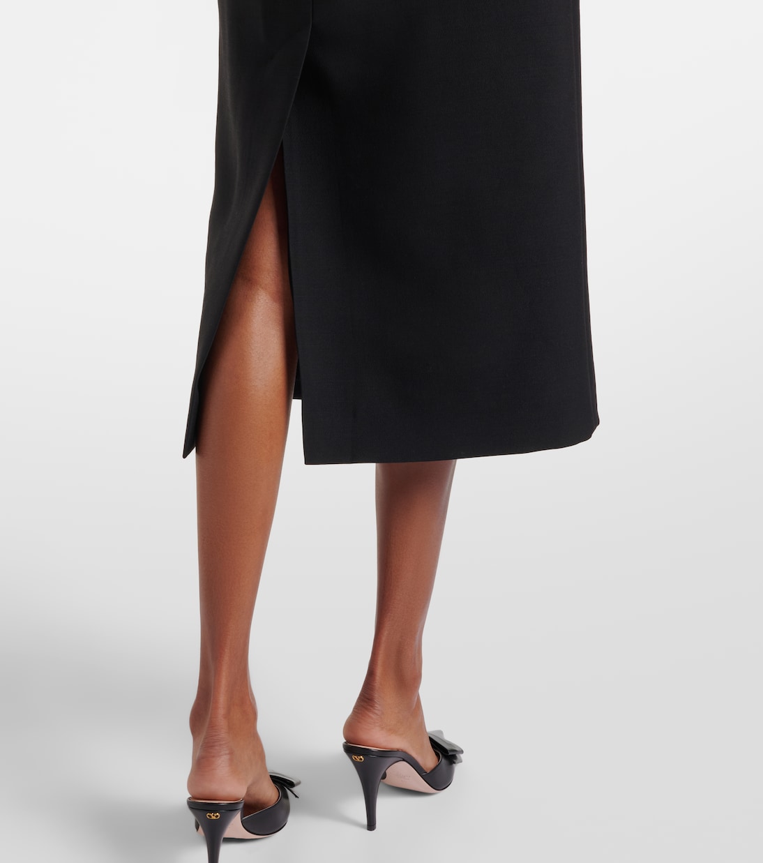 Robe midi Crepe Couture à nœud | Valentino