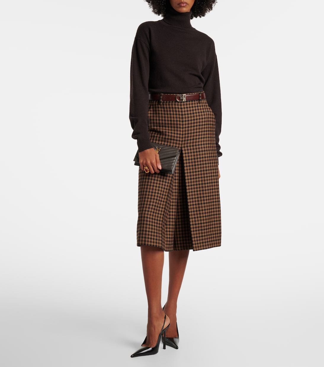 Cassandre matelassé envelope leather wallet on chain | Saint Laurent