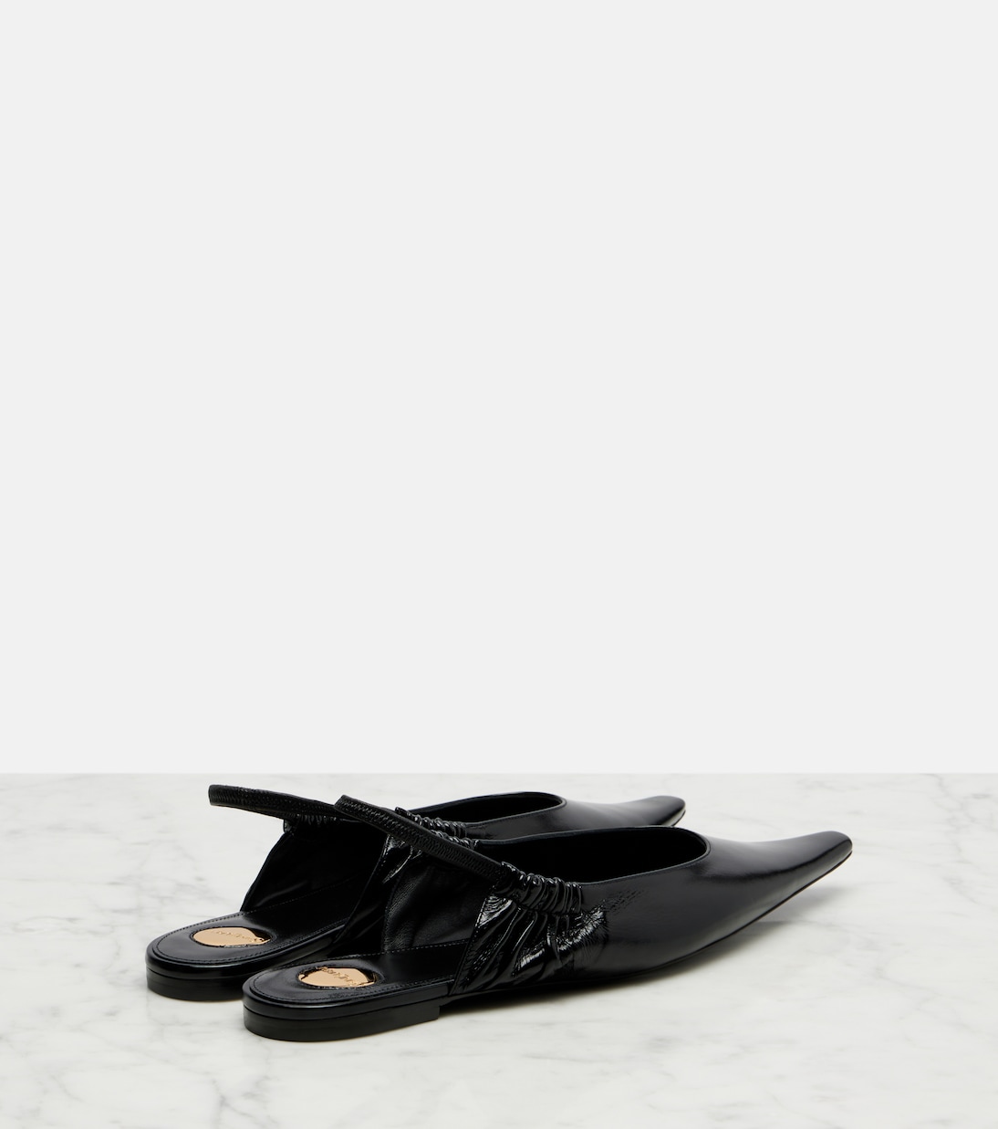 Leather slingback flats | Saint Laurent