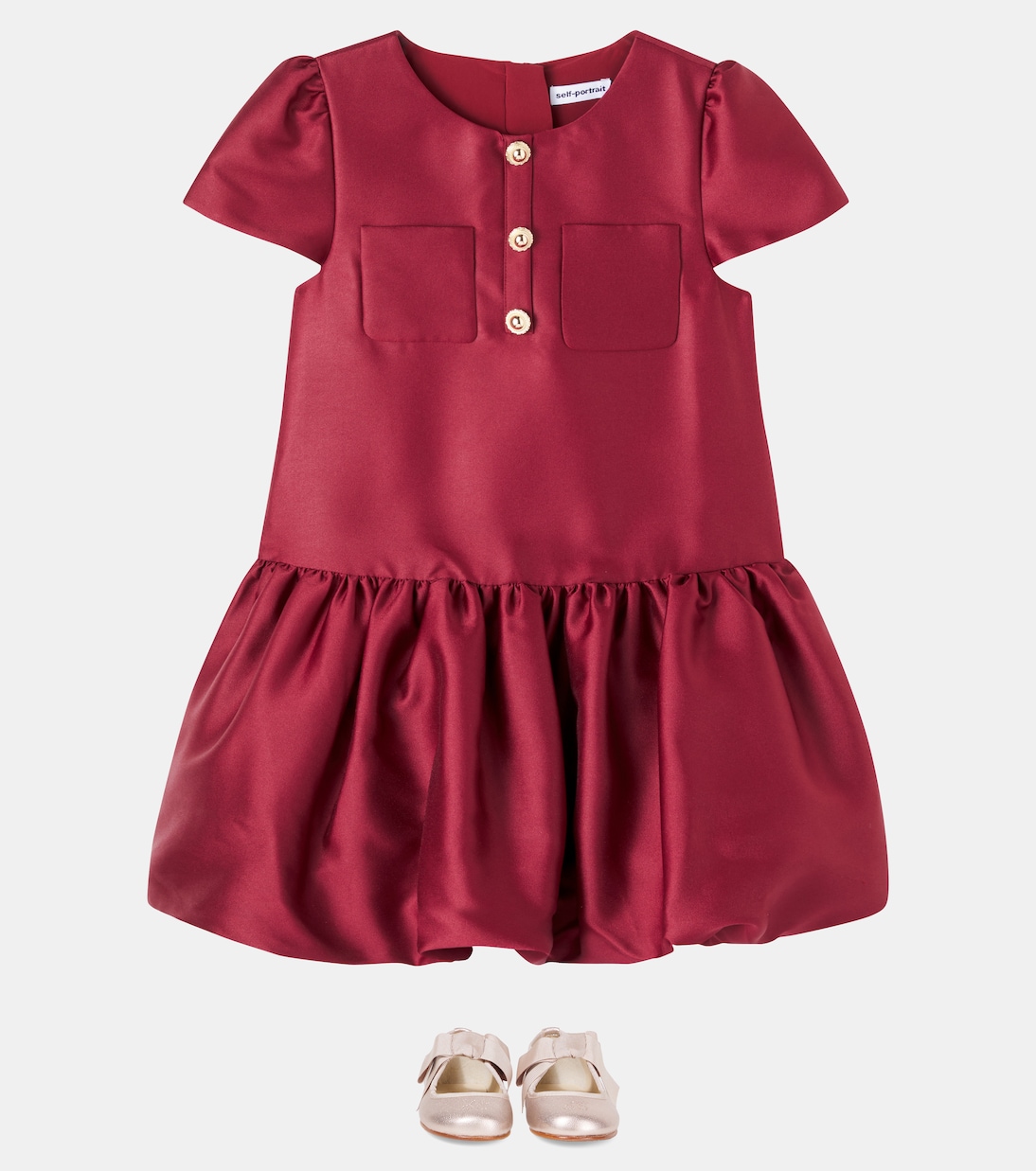 Abito Balloon in taffetà | Self-Portrait Kids