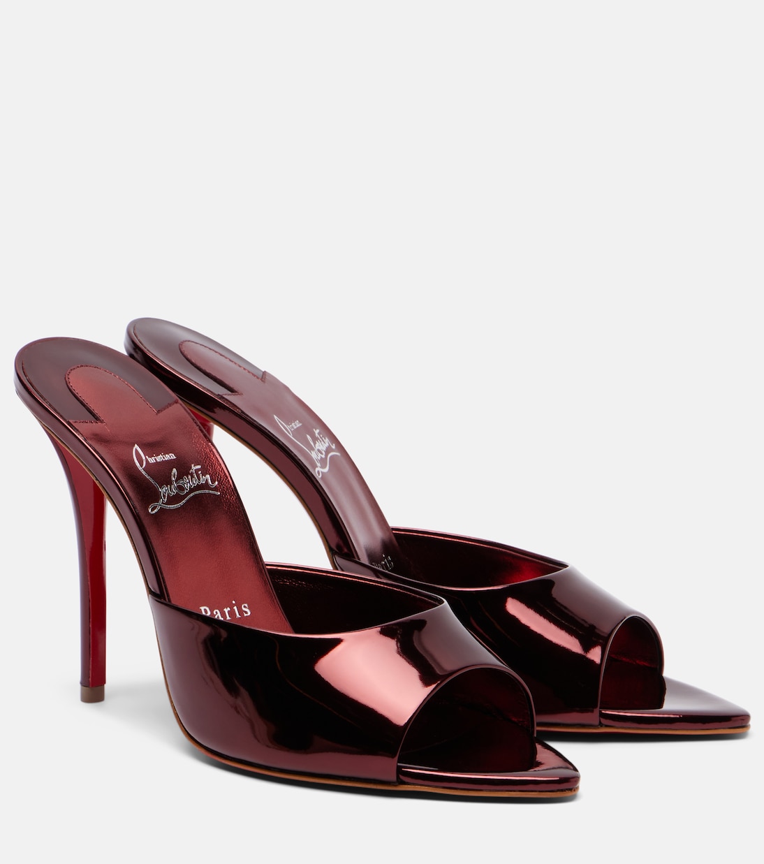 Pantoletten Miss Z 100 aus Metallic-Leder | Christian Louboutin