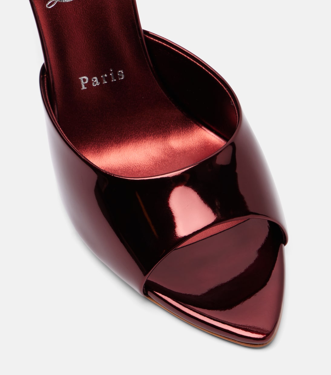 Pantoletten Miss Z 100 aus Metallic-Leder | Christian Louboutin