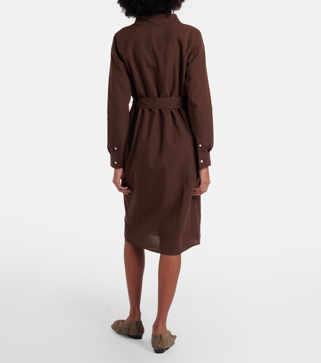 Hemdblusenkleid aus Baumwolle und Leinen | Polo Ralph Lauren