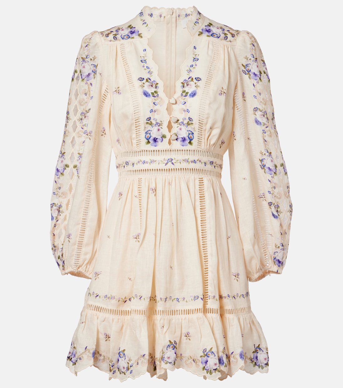 Robe Patience en lin à fleurs | Zimmermann