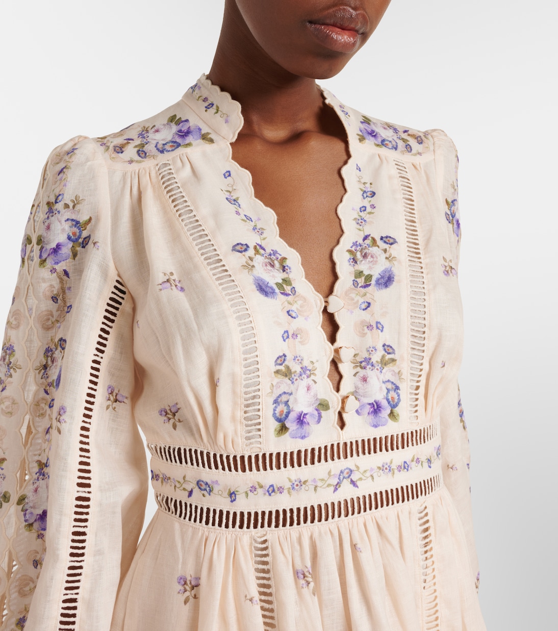 Robe Patience en lin à fleurs | Zimmermann
