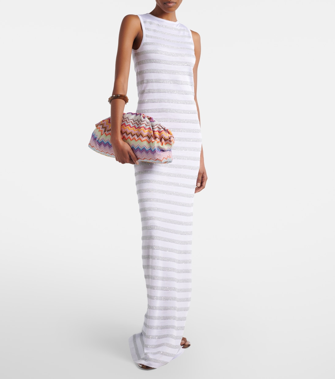 Zigzag Large jacquard clutch | Missoni