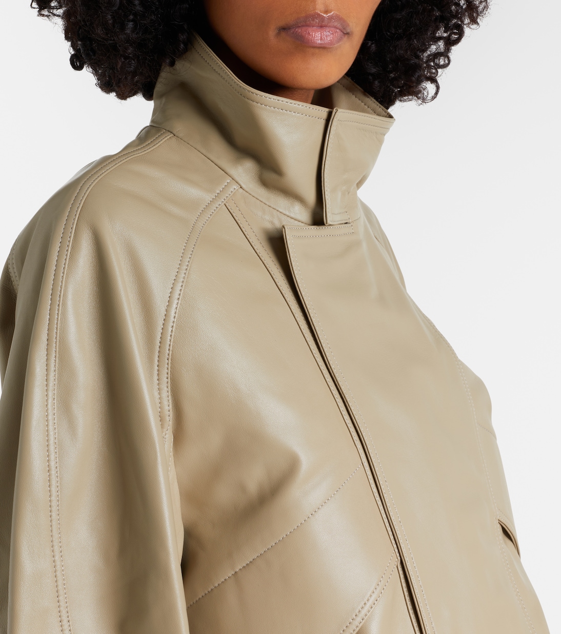 Ariste leather bomber jacket | Nour Hammour