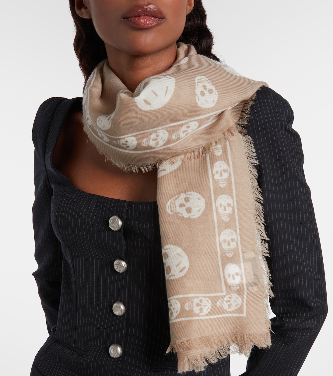 Skull silk scarf | McQueen