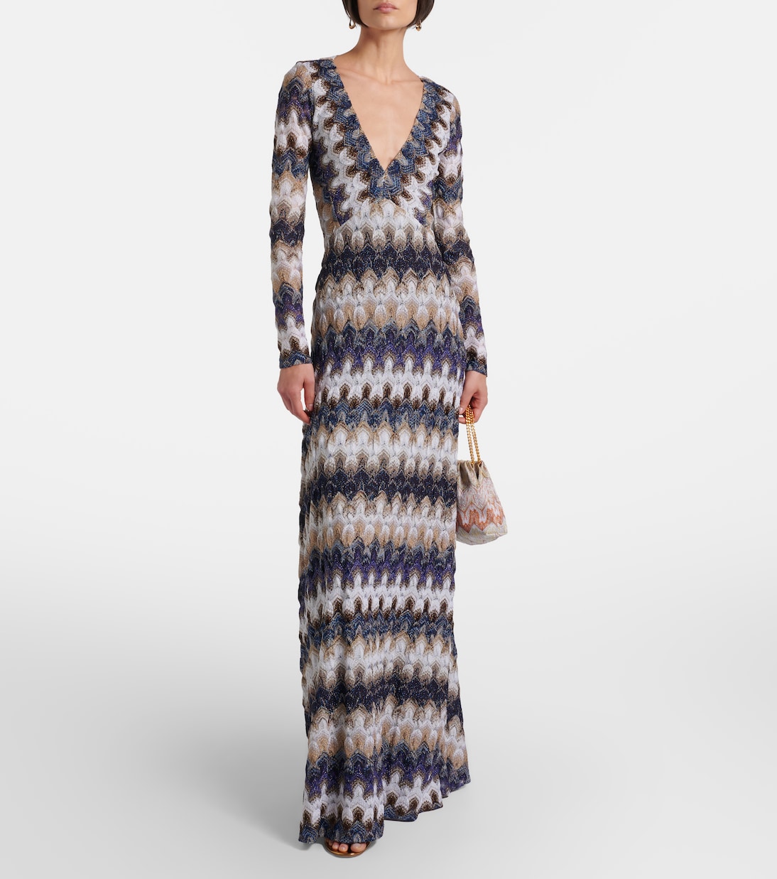 Lamé maxi dress | Missoni