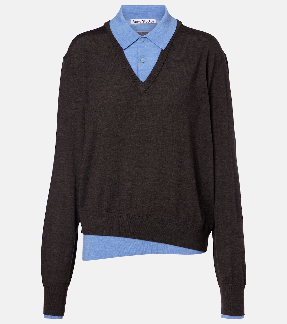 Layered wool polo sweater  | Acne Studios