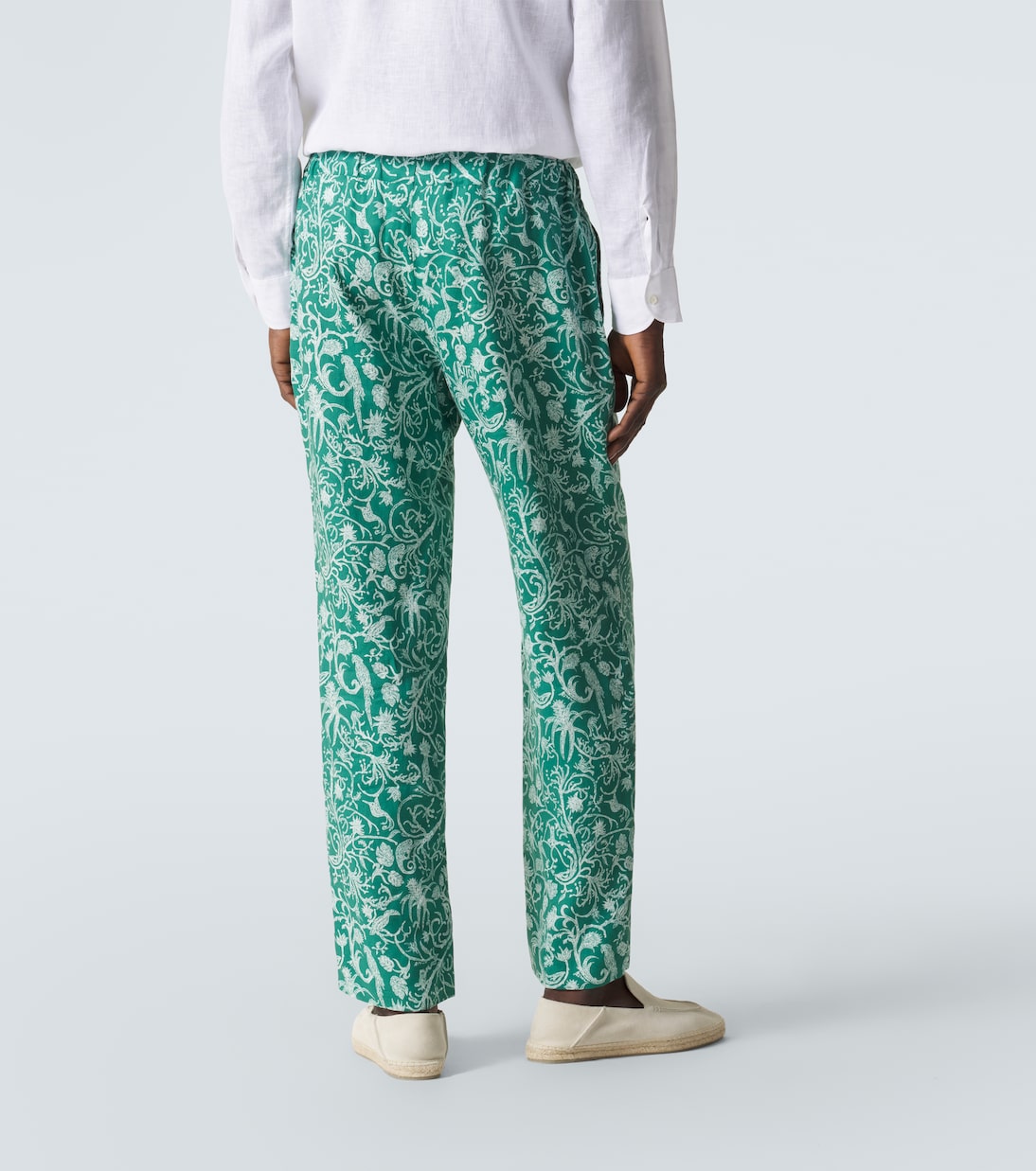 Bedruckte Hose aus Leinen | Kiton