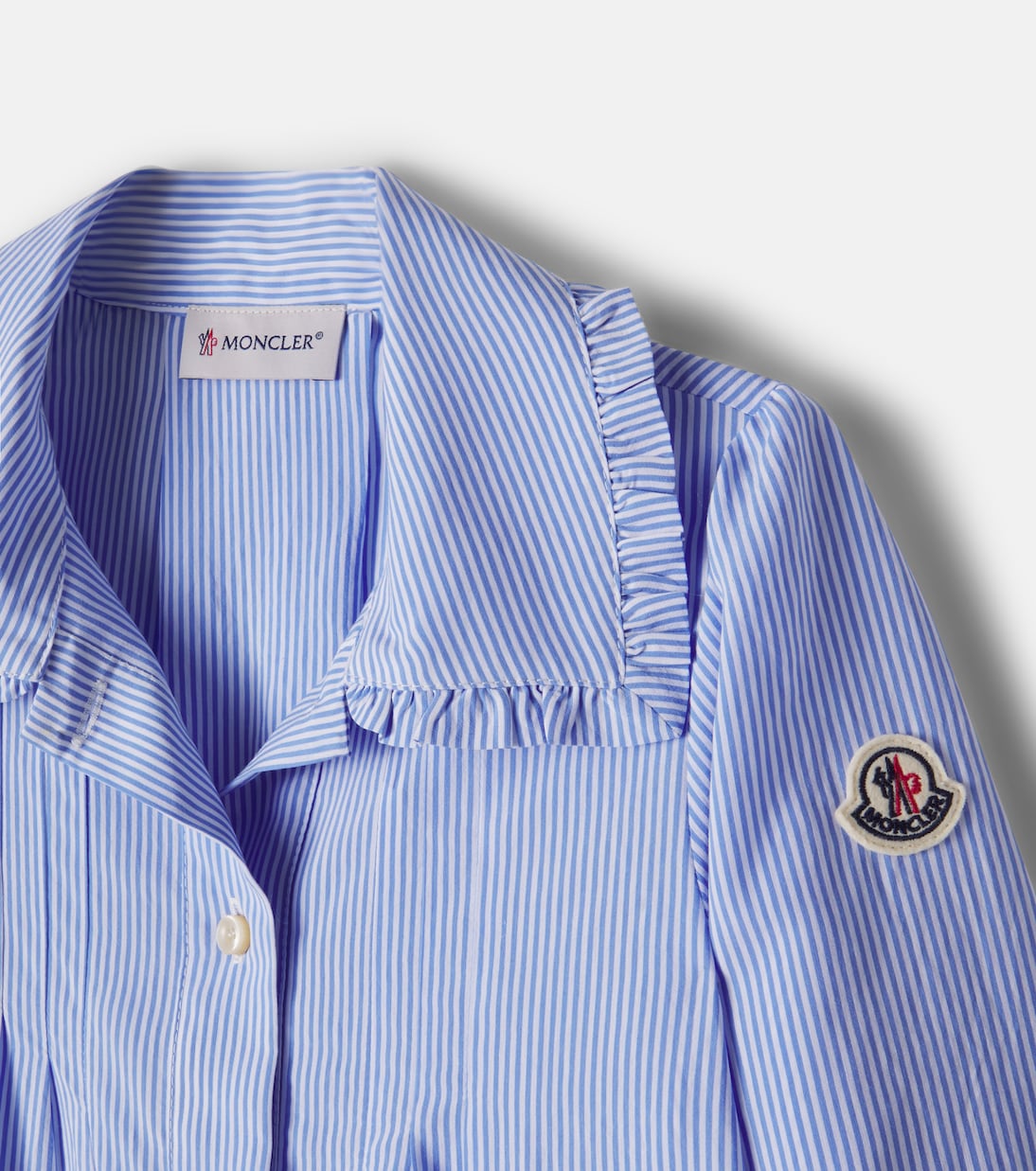 Robe chemise rayée à volants | Moncler Enfant