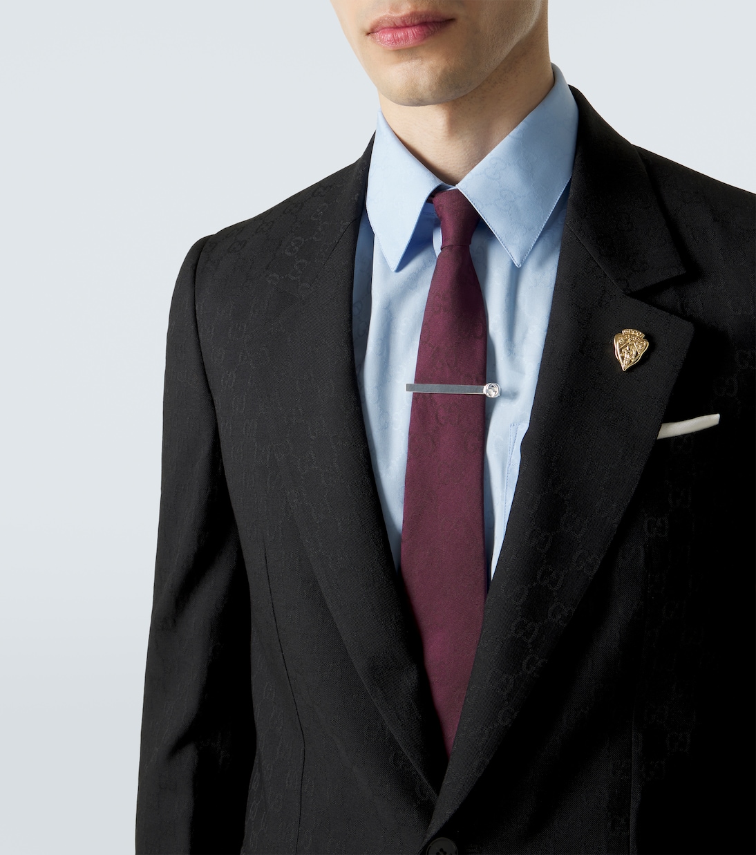 GG cotton and silk jacquard tie | Gucci