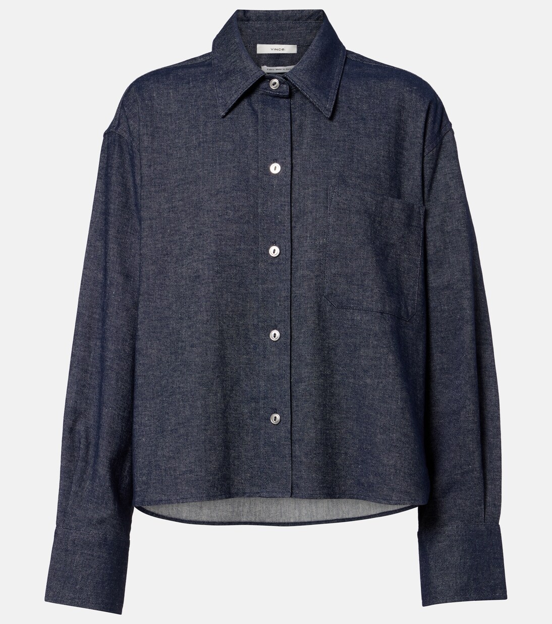 Cotton and linen chambray shirt | Vince