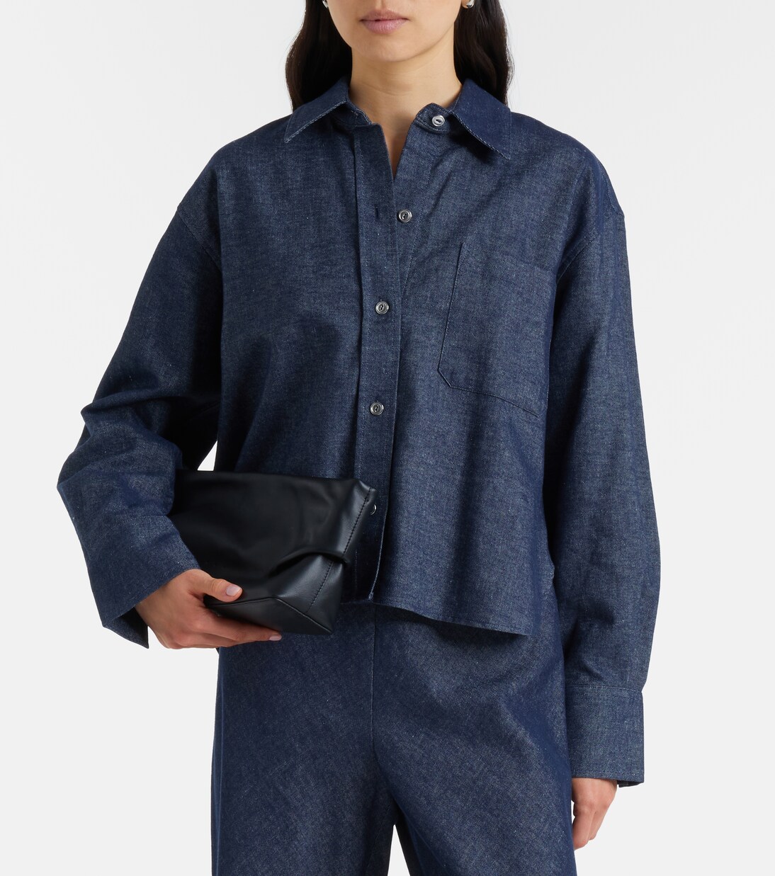 Cotton and linen chambray shirt | Vince