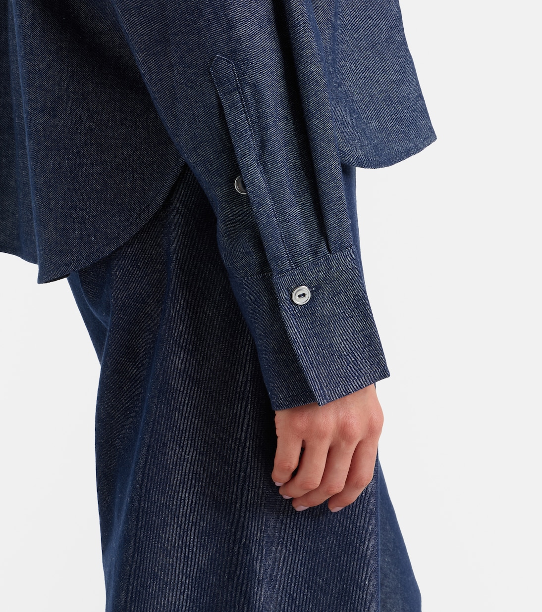 Cotton and linen chambray shirt | Vince