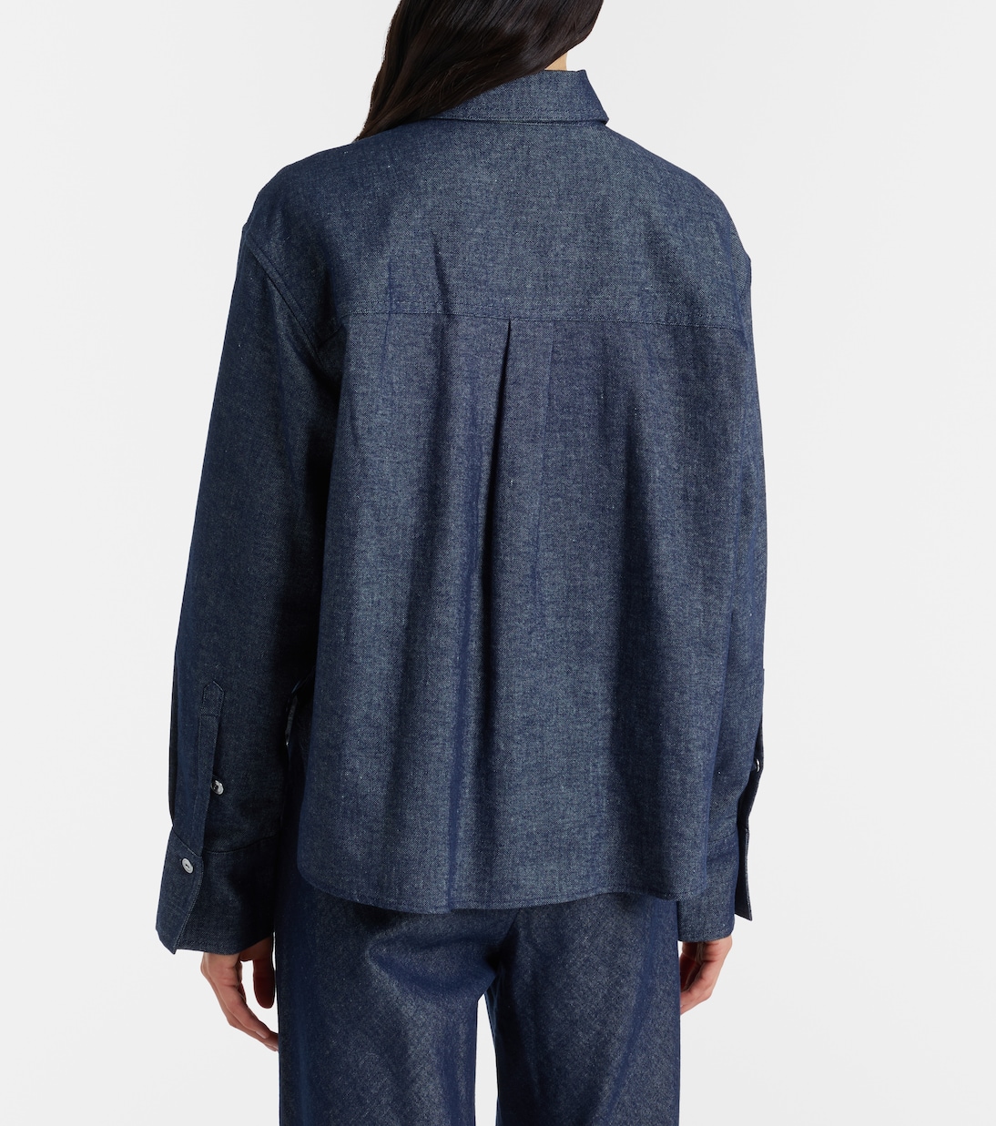 Cotton and linen chambray shirt | Vince