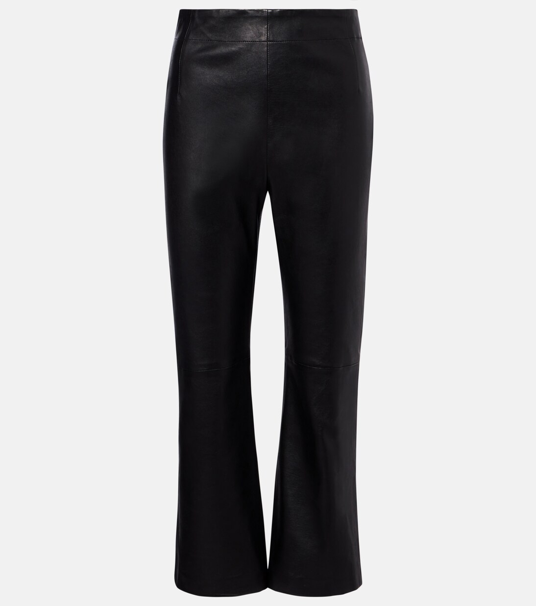 Schmale Cropped-Hose aus Leder | Nour Hammour