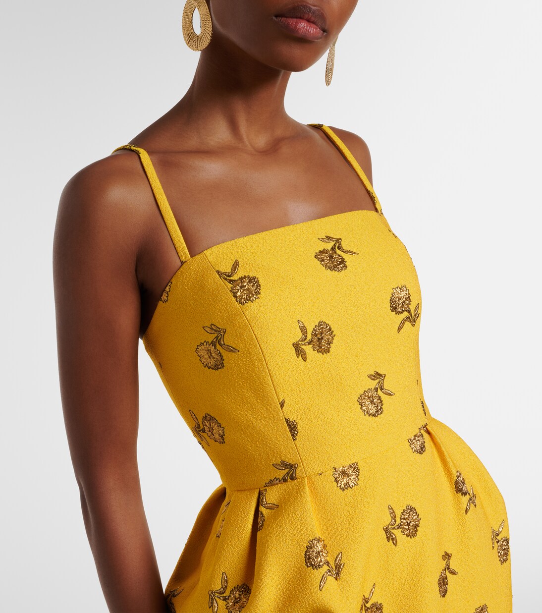 Robe longue en jacquard | Carolina Herrera