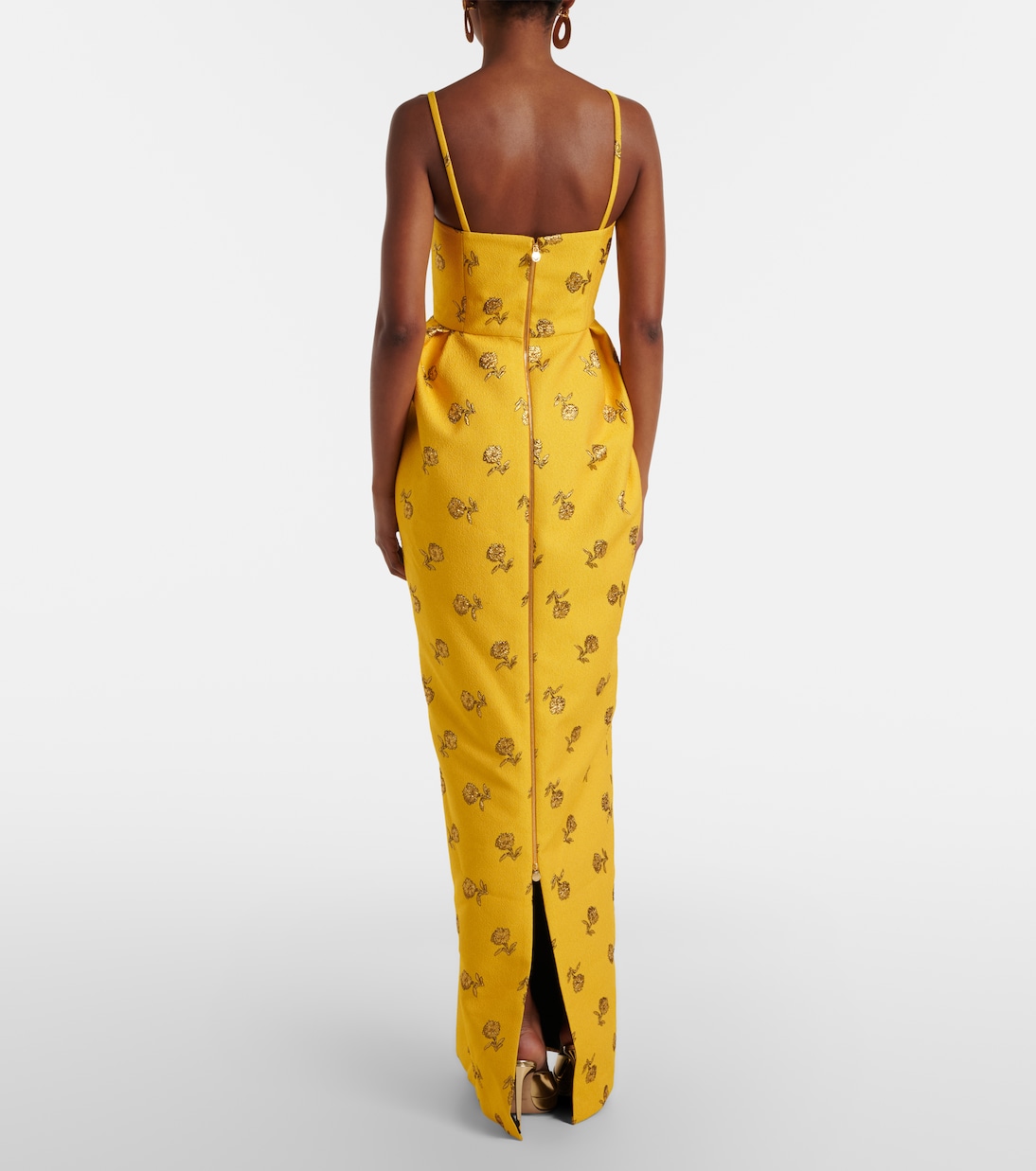 Robe longue en jacquard | Carolina Herrera
