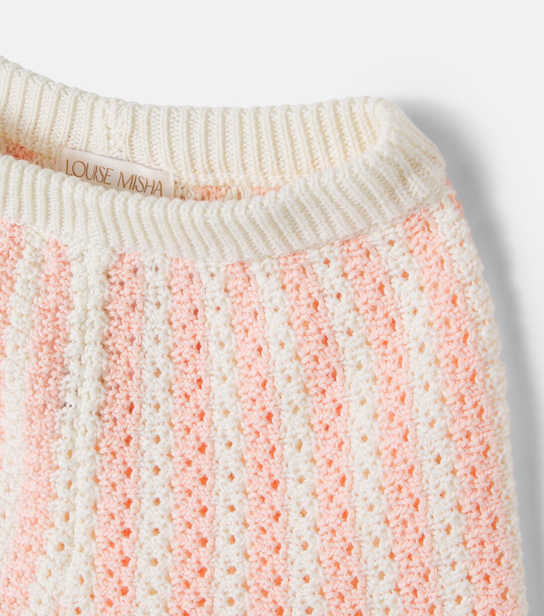 Mekylane crochet striped cotton shorts | Louise Misha