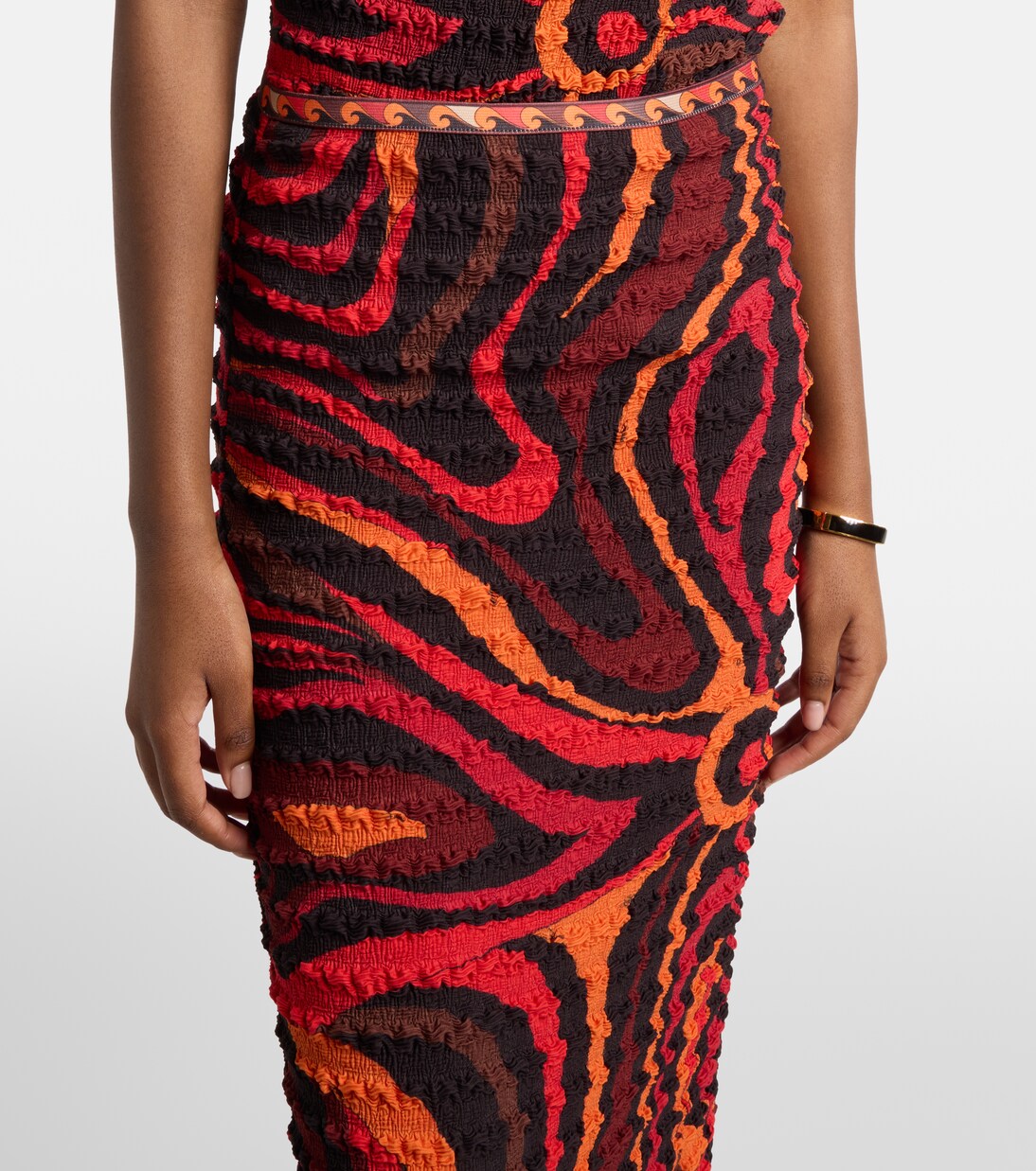 Falda larga Occhi fruncida | Pucci