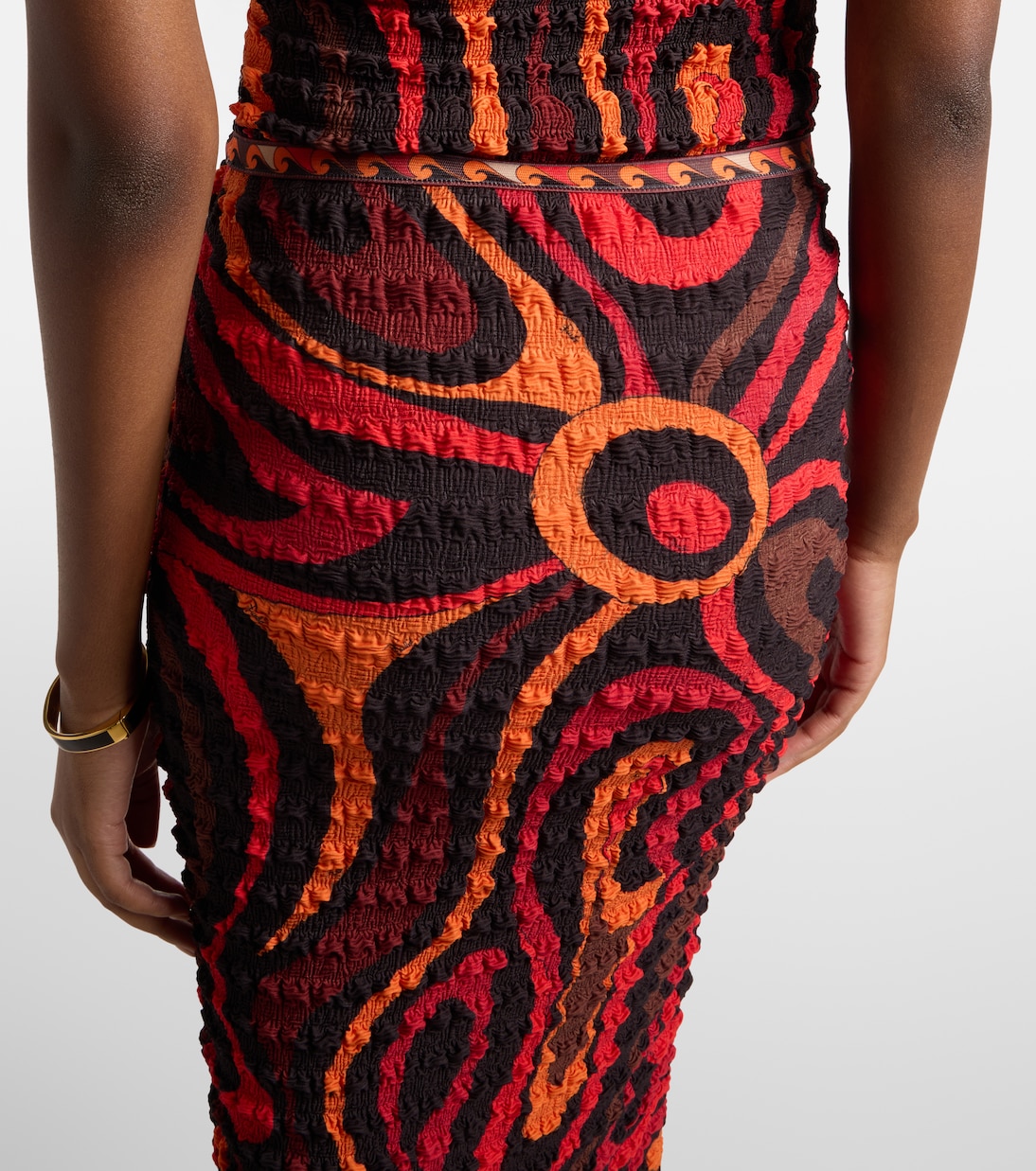 Falda larga Occhi fruncida | Pucci