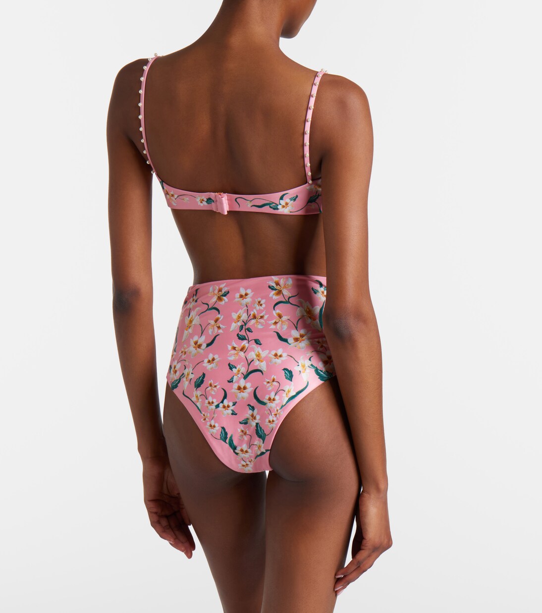 Magenta floral bikini bottoms | Agua by Agua Bendita