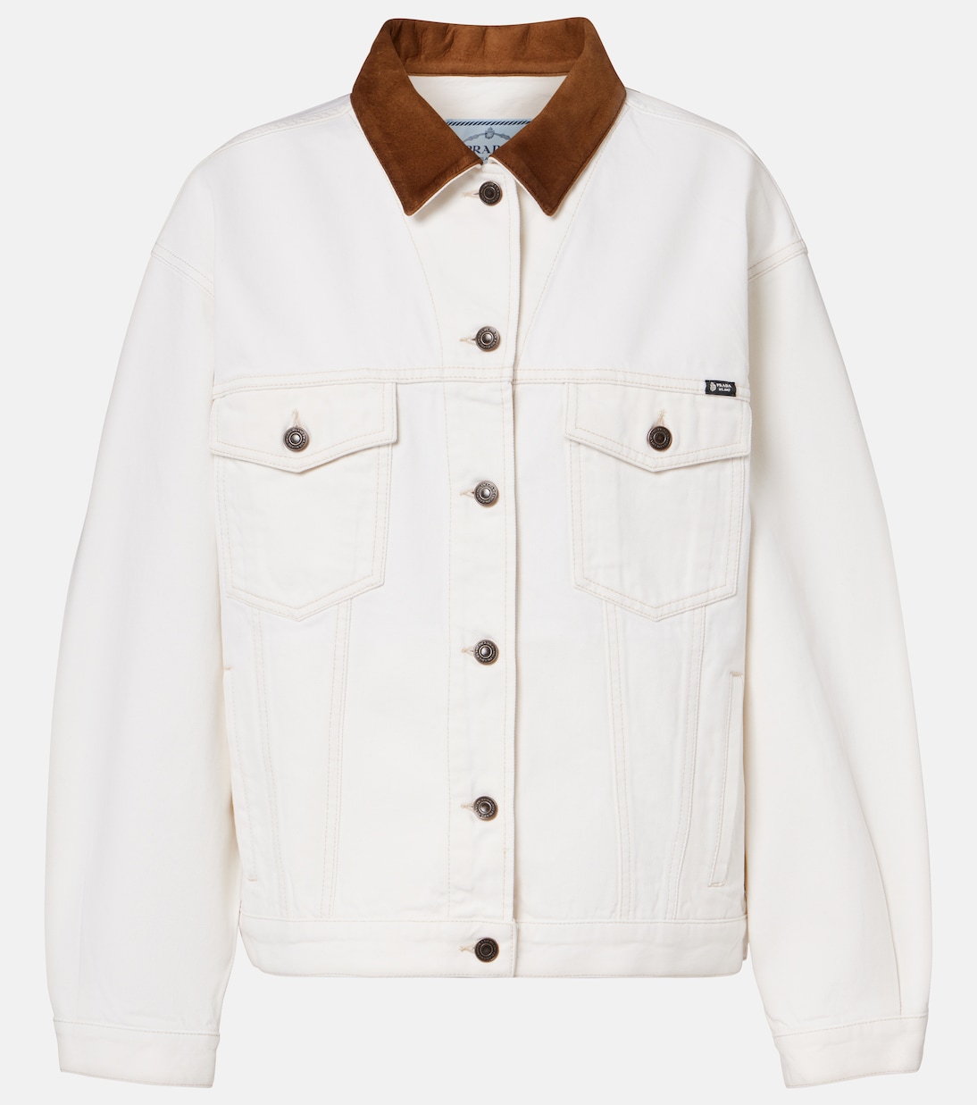 Chaqueta de denim con ante | Prada