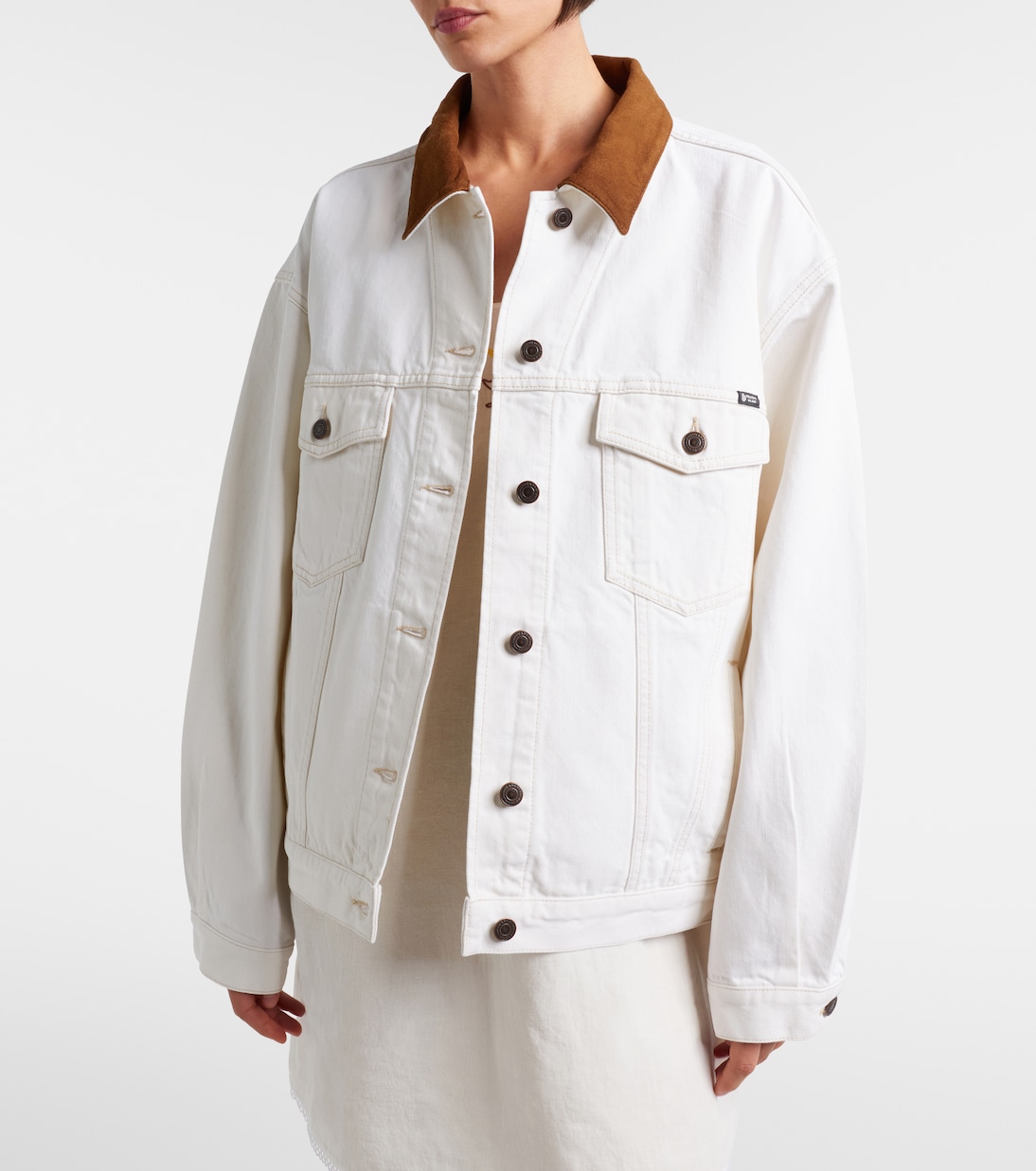 Chaqueta de denim con ante | Prada