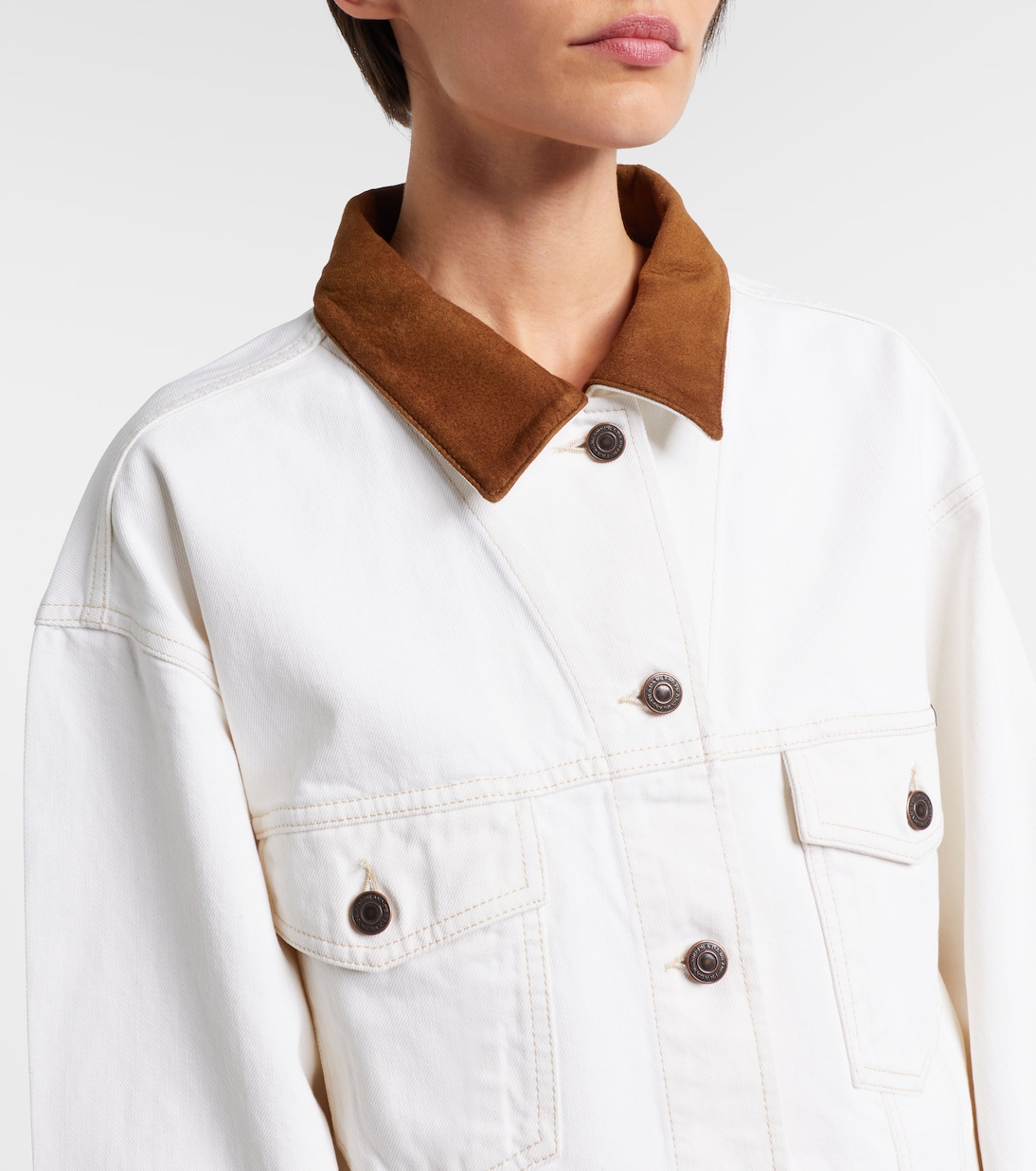 Chaqueta de denim con ante | Prada